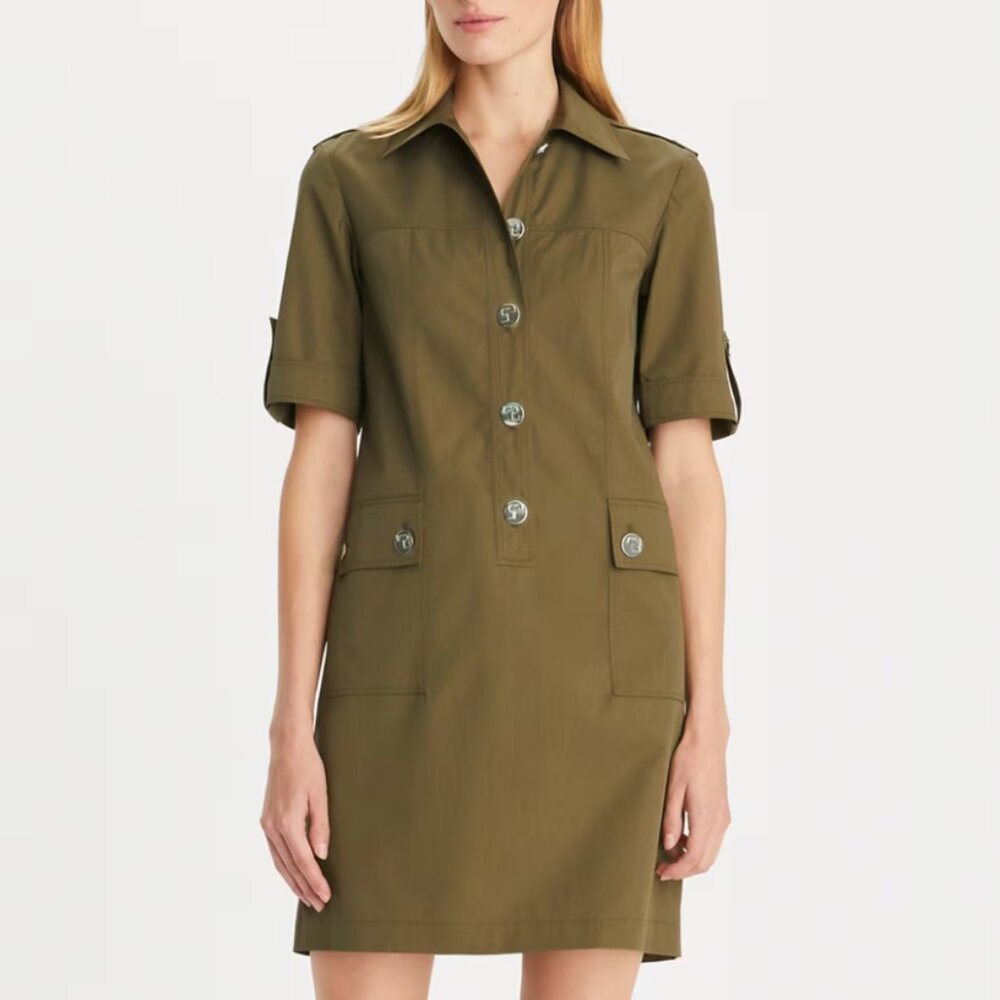 Tory Burch Camp Dress in Ripe Olive